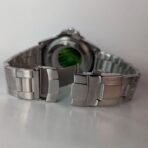 Rolex Watch Black Dial Silver Strap - Image 3